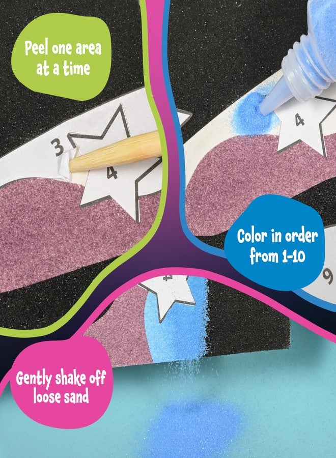 Ready 2 Learn Sand Art Painting - Space - 4 Outer Space Sand Art Pictures - 10 Colors - Sand Art Kits for Kids Ages 4-8 - Image 5